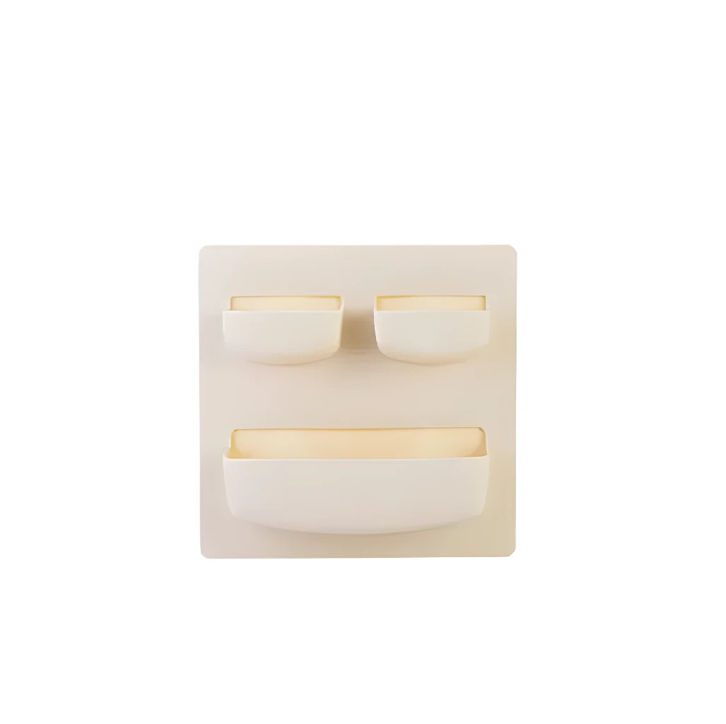 Set x2 estante de pared de pasta dental, organizador adhesivo para baño.