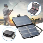 Estuche plástico duro para anzuelos, señuelos y accesorios de pesca con tapa transparente y compartimentos.