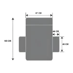 Funda cubre sofá protector de 1 puesto, dimensiones 165x67x46 cm.