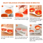 Hervidor de huevos para microondas: cocina huevos al vapor en minutos con este práctico accesorio.