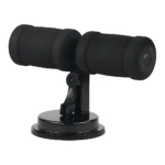 Home Fitness: accesorio de entrenamiento con rodillos negros y base de ventosa para ejercicios.