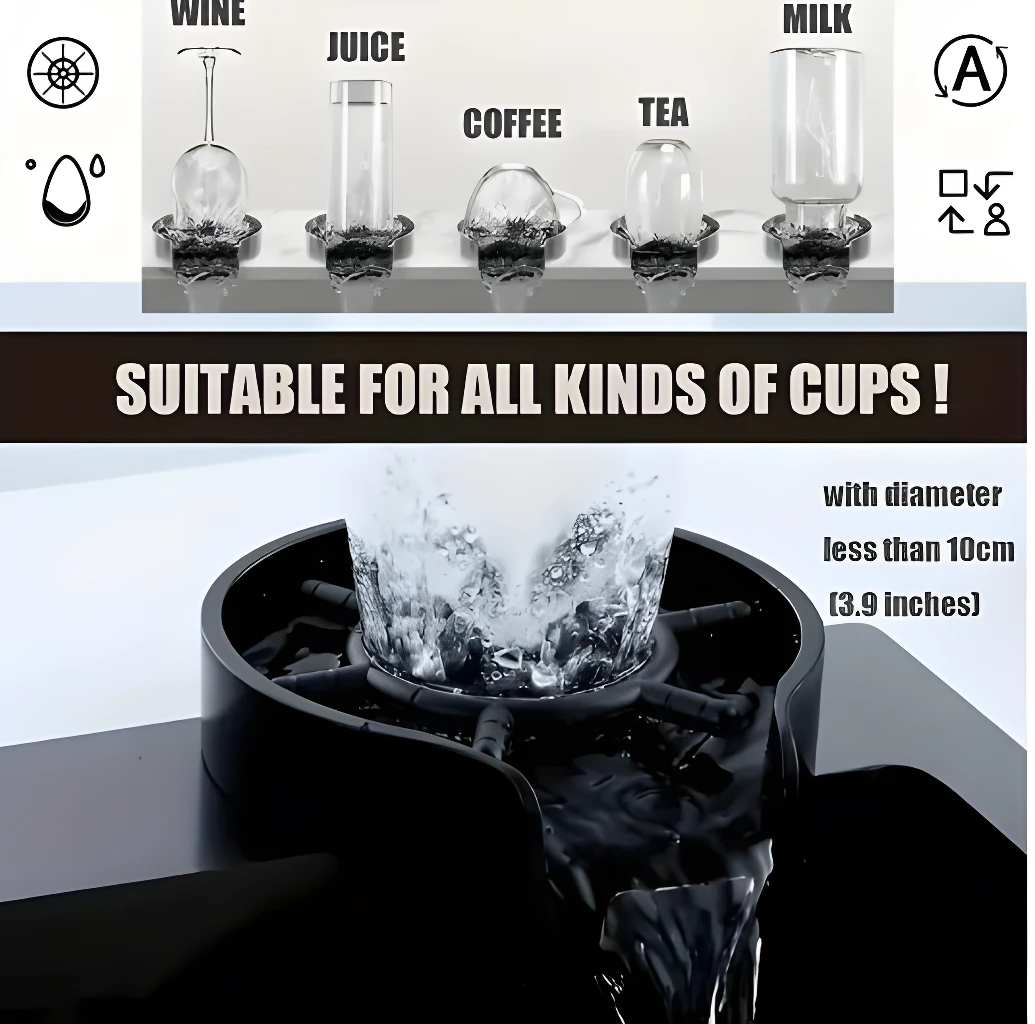 Lava vasos y copas automáticos para el hogar: rápido y eficiente en segundos.