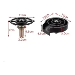Lava vasos y copas automáticos con medidas 11x7cm y 15x13cm, de acero y plástico.