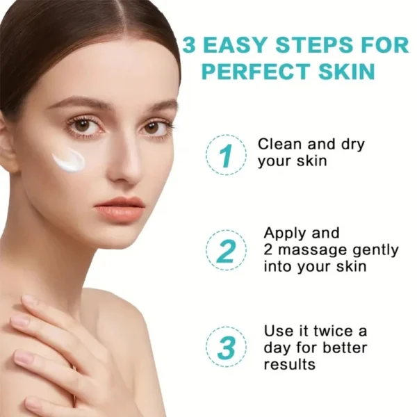Vitalderm: paso a paso para una piel perfecta, aplica y masajea con crema.