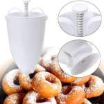 Molde dispensador para donas, ideal para crear postres perfectos y dulces caseros.