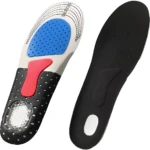 Plantillas deportivas ortopédicas para calzado con soporte de arco y amortiguación de gel.