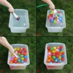 Set x2 Magic Balloons: infla globos de agua coloridos en segundos en una tina.