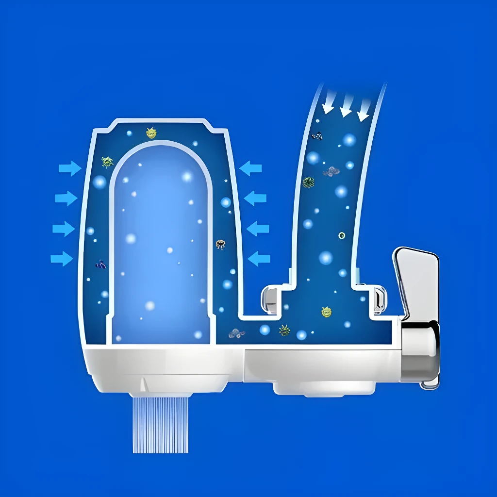 Filtro purificador de agua: repuestos que atrapan impurezas y brindan agua limpia.