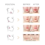 Cinta Facial Secret Lift: antes y después para rostro, papada y pliegues nasolabiales.