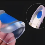 Taloneras de gel para soporte de arco y talón en tacones, comodidad antideslizante.
