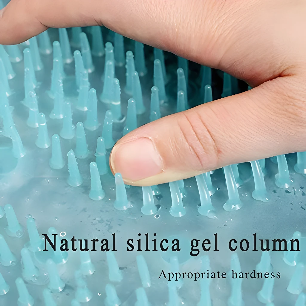 Tapete masajeador de gel de sílice con columna de dureza apropiada, textura suave.