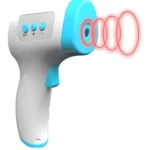 Termómetro digital infrarrojo sin contacto, con puntero láser y pantalla LED.