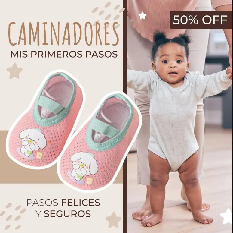 Caminadores para bebé "Mis Primeros Pasos" con diseño de perrito, 50% OFF.
