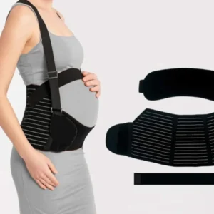 Faja maternity belly band para soporte de cintura, con tirantes y ajuste para aliviar el dolor.