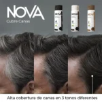 Nova Shampoo Cubre Canas: cobertura de canas en 3 tonos. Efecto natural.