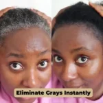 Nova Shampoo Cubre Canas: Antes y después de eliminar canas instantáneamente en cabello afro.
