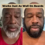 Nova Shampoo Cubre Canas: hombre con barba gris antes y después de usar el producto.