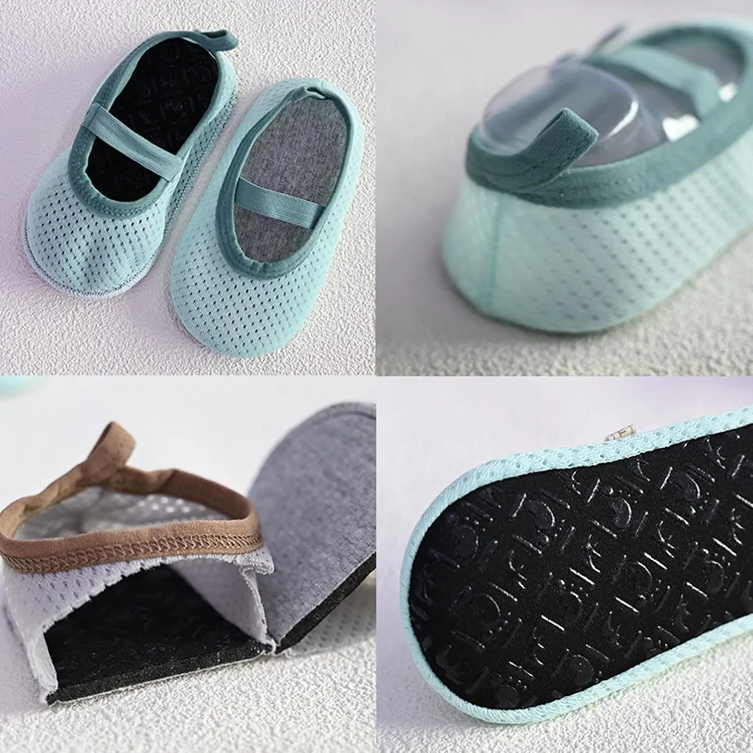 Caminadores Mis Primeros Pasos: zapatitos con suela antideslizante y malla transpirable.