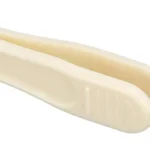 Pinzas de plástico color crema para manicure de bebé, herramienta de cuidado infantil.