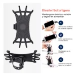 Soporte para celular de bicicleta: fácil, ligero y seguro. Montaje rápido en manillar.