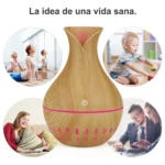 Humidificador difusor de aroma: promueve un estilo de vida saludable con yoga, juego y trabajo.