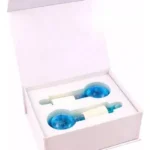 Globos de Helio para masaje facial en caja blanca, enfriando la piel.