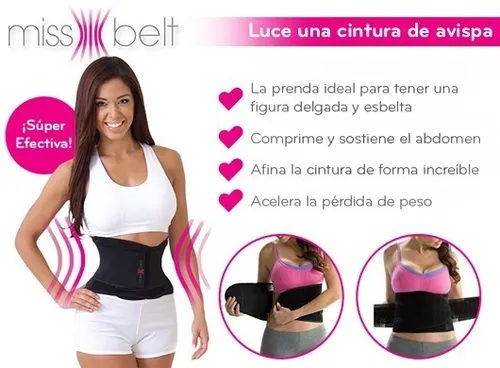 Faja Miss Belt para una cintura delgada y esbelta, con efecto moldeador y reductor de abdomen.
