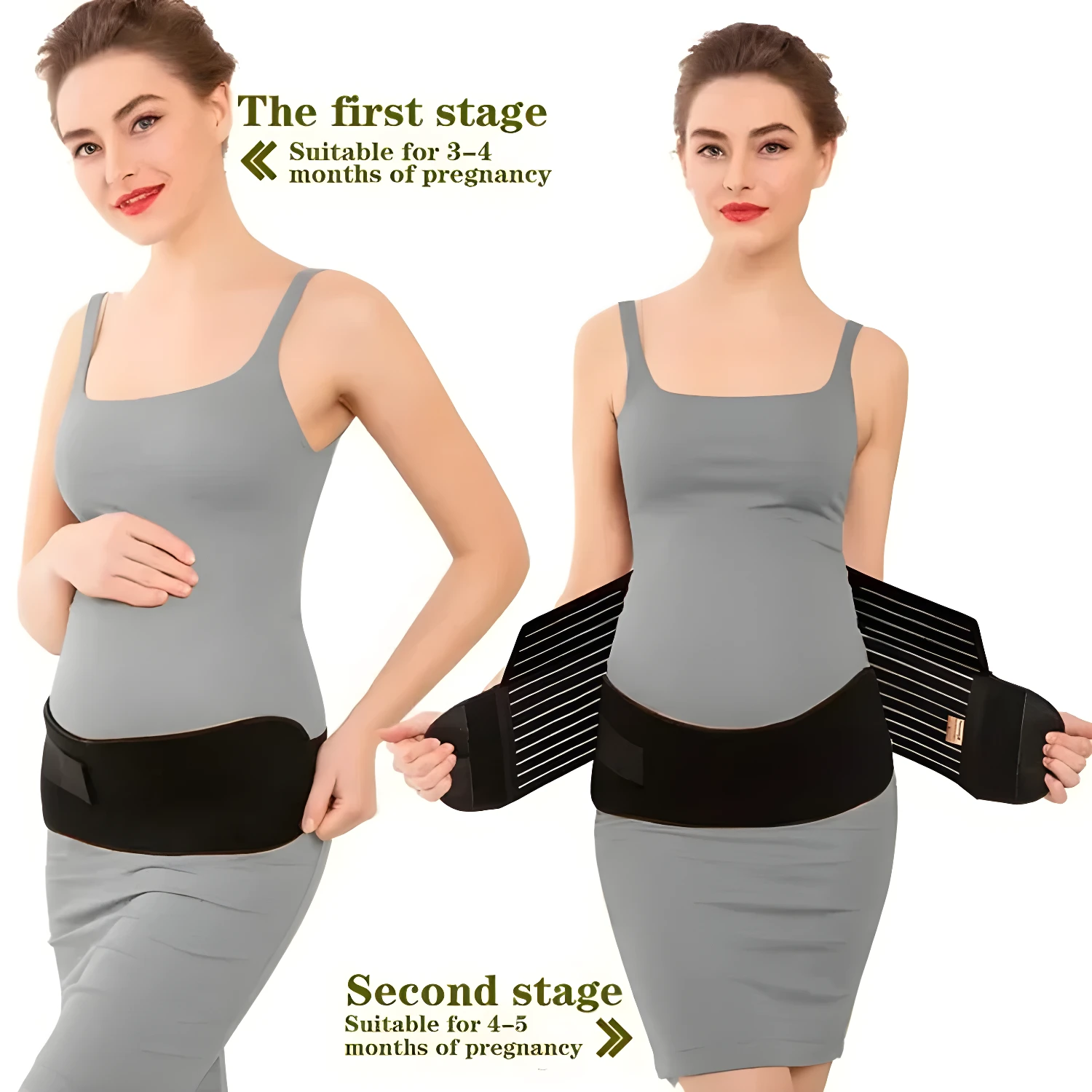 Faja soporte materna y cintura para embarazo, ideal para 3-4 y 4-5 meses.