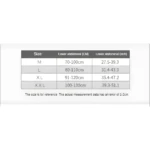 Tabla de tallas de faja de soporte materno y de cintura: M, L, XL, XXL.