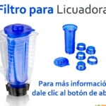 Filtro licuadora universal Filter azul para procesar frutas y vegetales, con sus accesorios.