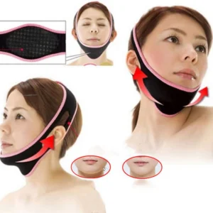 Levantador de papada para mujer, banda facial de compresión para modelar el contorno del rostro.