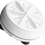 Mini lavadora portátil con turbina de alta potencia para ropa, diseño compacto y funcional.