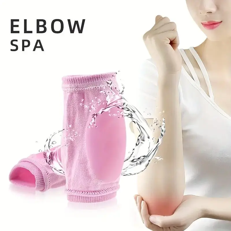 Funda de gel hidratante para codo, suaviza y protege la piel mientras el agua salpica.