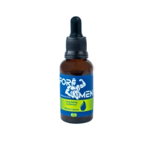 Spray reductor para ginecomastia para hombres, frasco de gotas con culturista.