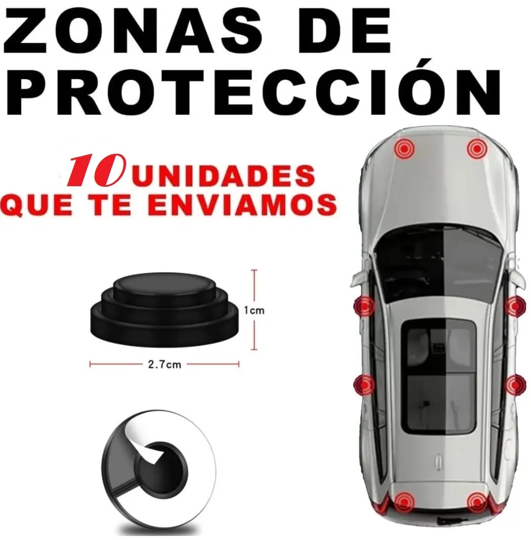 10 protectores anti-golpes para puertas de carro, ideales para zonas de protección.