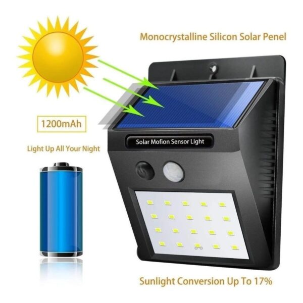 Lampara 30 Leds Panel Solar Exteriores - Imagen 4