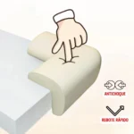 Esquineros de seguridad con amortiguación y rebote rápido para proteger muebles.