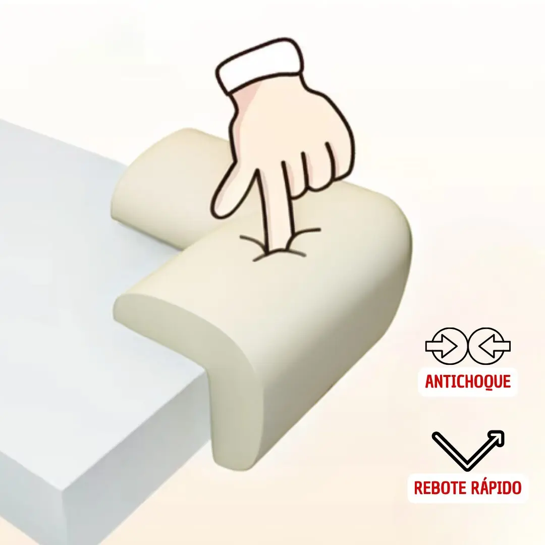 Esquineros de seguridad con amortiguación y rebote rápido para proteger muebles.