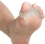 Separador de silicona para dedos del pie, ayuda a alinear y aliviar el dolor en el pie.