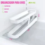 Organizador de bandejas dispensadoras para huevos, de polipropileno, 36x11.5x8.7 cm, BPA Free.