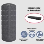 Perchero organizador de gorras de 14 puestos en fieltro gris, ideal para colgar y adaptar a cualquier tipo de gorra.