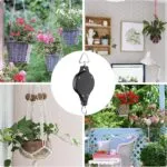 Polea retráctil para materas colgantes con plantas de interior y exterior.