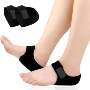 Plantilla talonera de silicona ajustable para alivio del dolor y protección del talón.