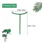 Soporte en T verde para plantas enredaderas, matas y rosas, 15cm.