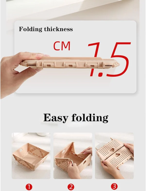 Canasta plegable de almacenamiento para organización, grosor 1.5 cm, fácil de doblar.