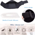 Plantilla talonera de silicona ajustable con velcro, suave y cómoda para protección.