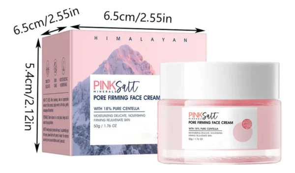 Crema Hidratante de Sal Rosa Hima con Centella para piel firme y revitalizada.