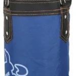 Saco de boxeo azul Sport 90cm con cadena de sujeción, diseño deportivo.