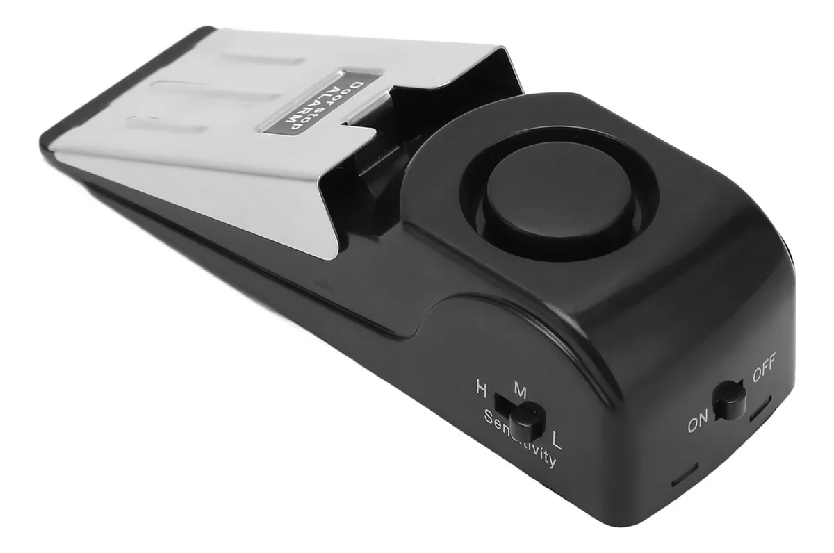 Tope de puerta con alarma de seguridad D, detector de movimiento y sensibilidad ajustable.
