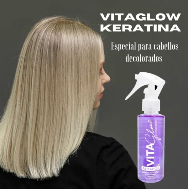 Alisador Progresivo Cab Dec Soft VitaGlow con ácido hialurónico para cabellos decolorados.